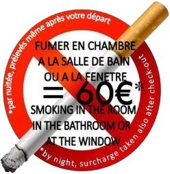 Interdiction de fumer dans l'hôtel Interdiction de fumer dans l'hôtel